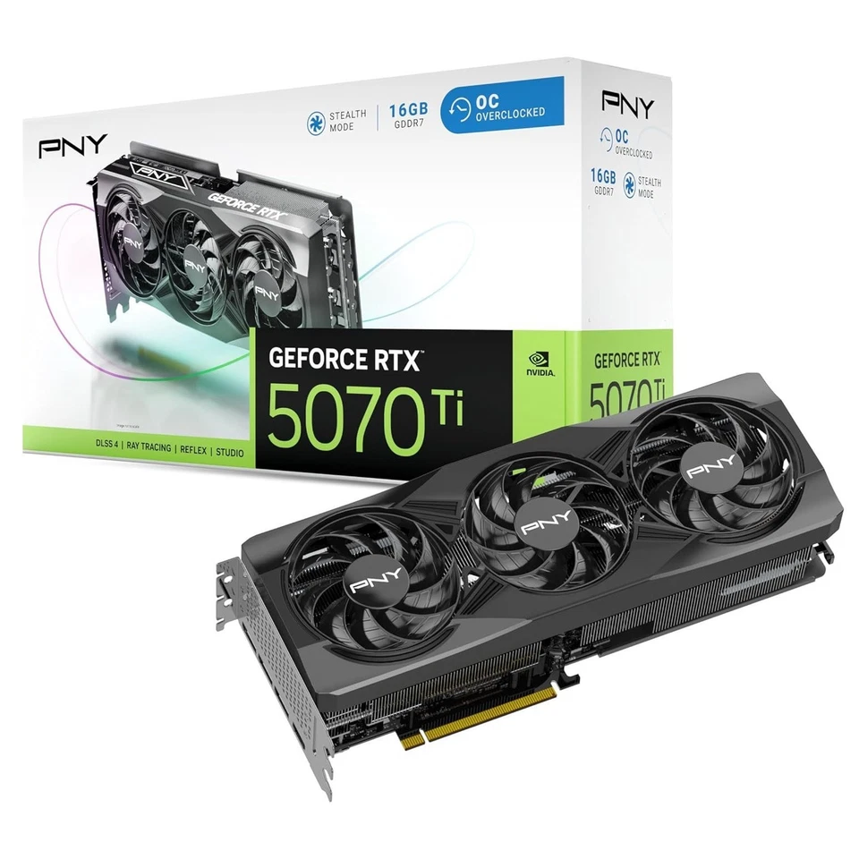 PNY NVIDIA GeForce RTX 5070 Ti 16GB OC Triple Fan Open Box - never used - Image 3 of 4