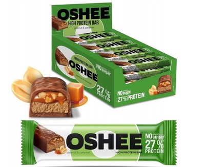 Oshee High Protein Snack Bar Peanut Flavour With Caramel Filling 12x 45g
