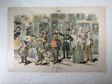 Judge Magazine Gillam “On The Political Bowery” Chromolithograph