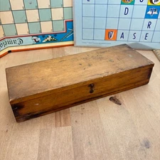 Vtg Wood Box of Machinist Slides Tools 9.5"l, Unknown Use