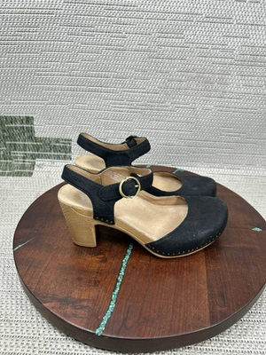 #ad #ad Dansko Heels Womens Size 36 Eu 5.5 Us Taytum Pump Black Milled Nubuck Block $34.99