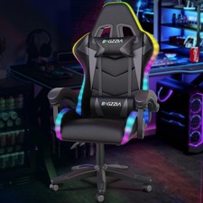 Gaming Chair with RGB LED Ergonomic Support Computer Chair Swivel Office Chair