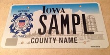 U.S. Coast Guard USCG license plate Military Navy Semper Paratus Search Rescue