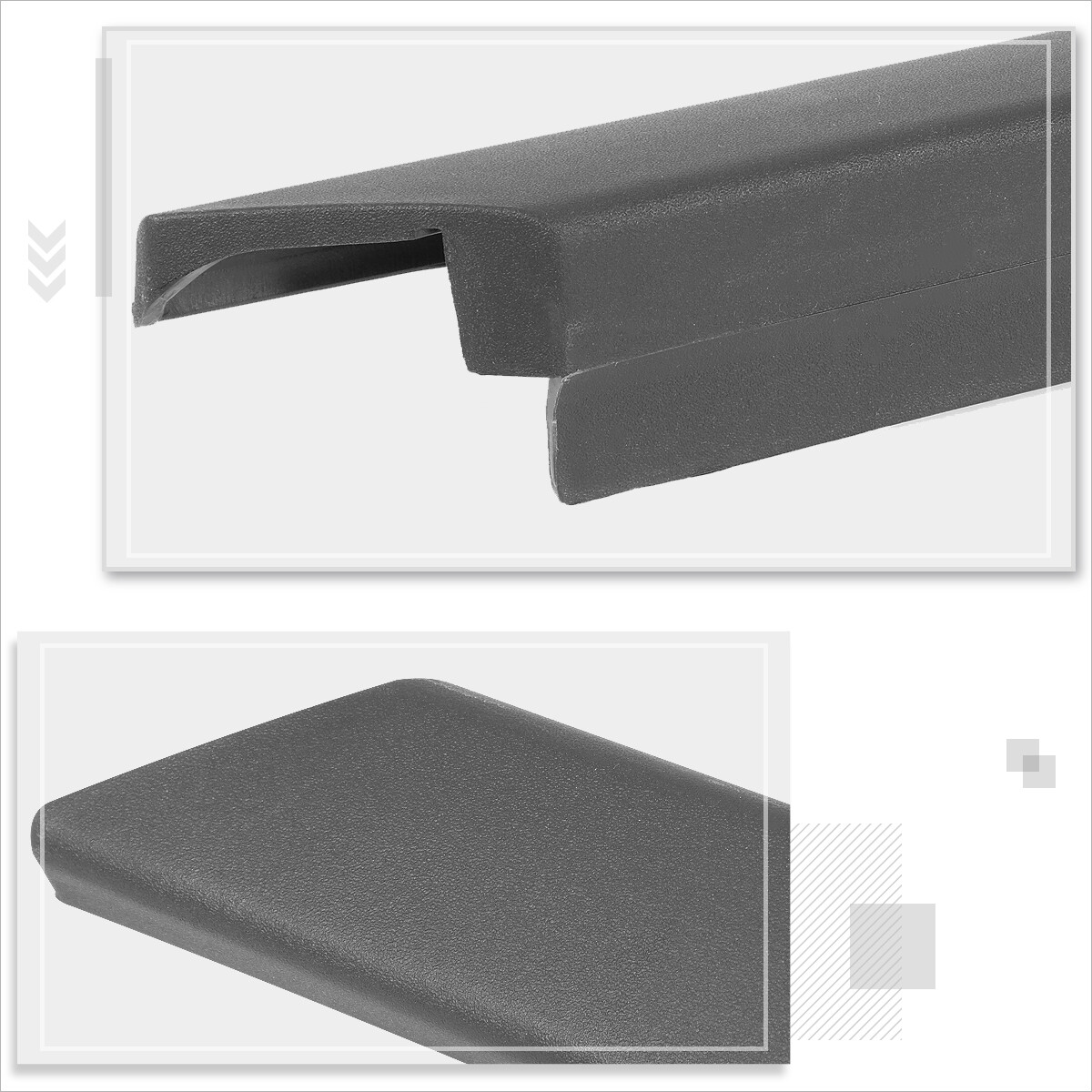 For 0412 Nissan Titan Tailgate Moulding Cap Cover Ttuck Bed Rails Top