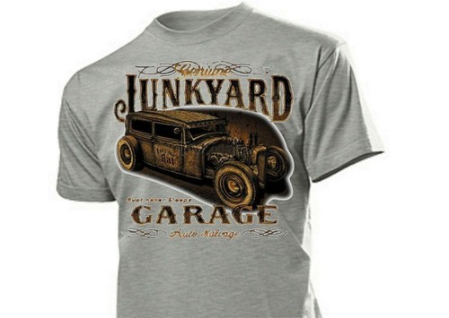 Camiseta Junkyard Garage Hot Rod Ratty Rockabilly Vintage Oldtimer Pin-Up V8 US - Imagen 2 de 13