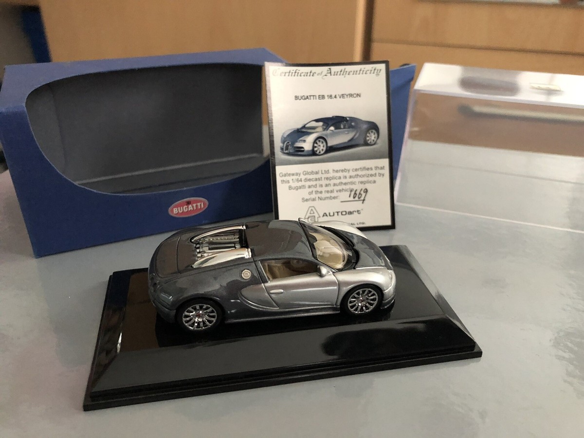 Autoart 1/64 Bugatti Veyron Silver Grey | eBay