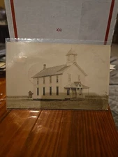 Delavan KS 1908 , Morris County, school  RPPC postcard