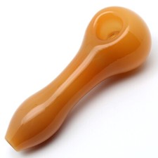 4.2" Punched Glass Smoke Bowl Amber Jade Smoking Pipes Bowls Handmade Pipe Thick