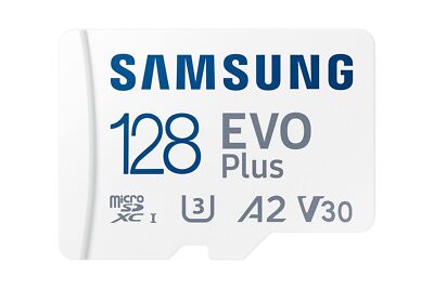 SAMSUNG EVO Plus 128GB Micro SDXC w/SD Adaptor, Up-to 160MB/s, Expanded Sto