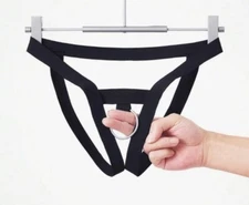 New Men's Sexy Black "C-Ring" Backless Kinky Jockstrap -Gay Interest