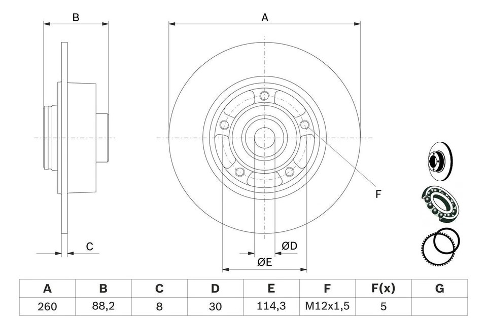Discos de freno para Renault CLIO GRAND MEGANE SCENIC 08-21 432000010R, 0986479761 Foto 2 de 4