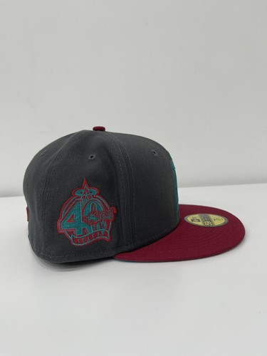 New Era LA Angels MLB Graphite 40th Anniversary Titlewave Fitted Hat Cap 7 1/2 - Picture 2 of 4