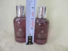 2 x 3.3 oz FIERY PINK PEPPER Molton Brown BATH & SHOWER GEL liquid soap purple