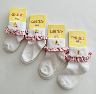 Vintage NWT Gymboree 2007 COTE D'AZURE Ruffle Sailboat Socks 0 3 6 12 ...