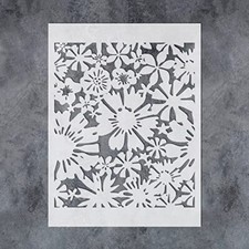 Floral Fireworks Wall Stencils Boho Zen Stencil Template Reusable for Wall Art,