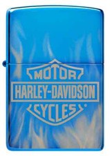 Zippo Lighter Harley Davidson High Polish Polish Blue Windproof Petrol Lighter 