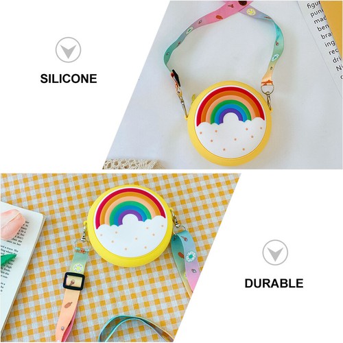 Rainbow Coin Purse Child Baby Girl Cross Body Tote Bag Small Crossbody - Picture 5 of 12