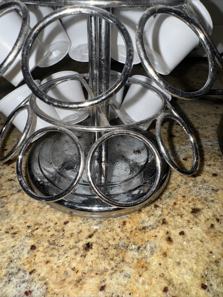 Keurig Coffee Maker With 26 Pods Of Tea And Decaf Coffee And Pod Holder