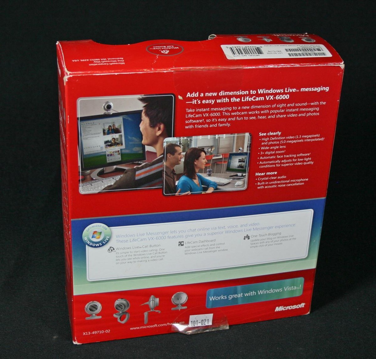 Microsoft LifeCam VX-6000 Web Cam New
