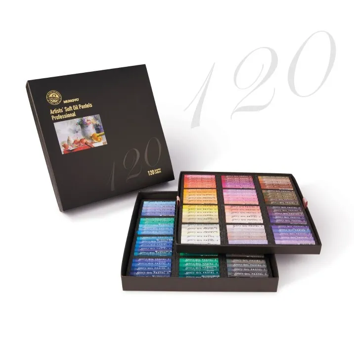 MUNGYO Gallery Artists Soft Oil Pastel 120 Color Paper Box Set Renewal Ver.