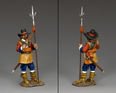 KING AND COUNTRY PNM001 English Civil War Parliamentary Officer Halberd & Pistol