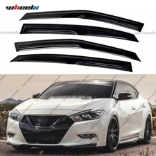 4X JDM-Mugen Style Window Visor Rain Guard Deflector For Nissan Maxima 2016-2023