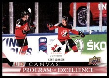 2022-23 UPPER DECK UD CANVAS PROGRAM OF EXCELLENCE KENT JOHNSON TEAM CANADA