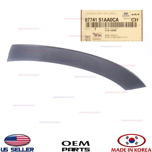 Moldura/Protector De Guardabarros Delantero Izquierdo (Lado Conductor) Para Hyundai Santa Fe 2021-2023 | Número OEM 87711S1AA0, Color Negro Texturizado