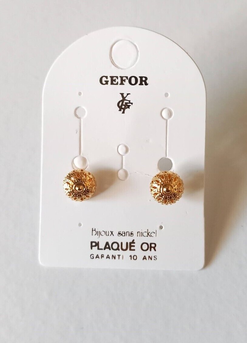 Boucles D'oreilles Dorées - Garanties Sans Nickel - Avec étiquettes