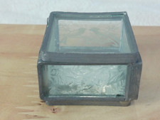 Glass Etched Trinket Box Jewelry Vintage Lead Mirror Bottom Storage Birds 2.5"