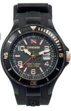 Orologio Cressi Traveller Dual Time Gold - Black - GMT Diver