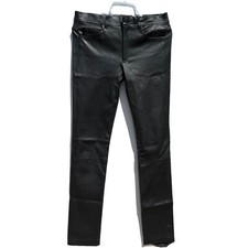 Helmut Lang Stretch Lamb Leather Pants Jeans Black sz 8 NWT 1295