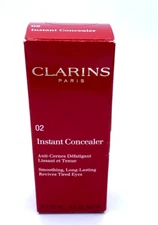 Clarins Instant Concealer Smoothing Long Lasting Revives Tired Eyes ~ 02 ~ 15 ml