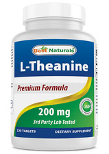 Best Naturals L-Theanine 200Mg per Tablet 400Mg per 2 Tablets - Promotes Relax