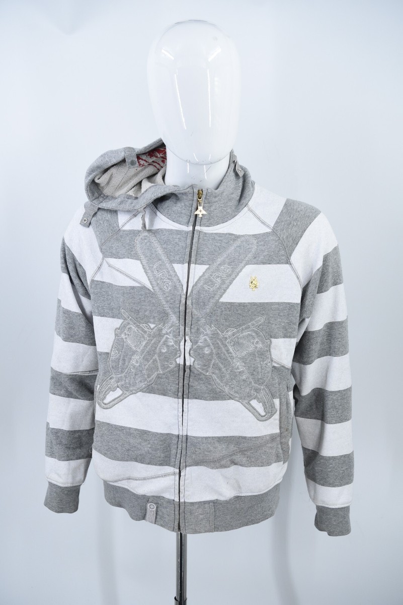 LRG Lifted Research Group Friday the 47th Striped Full Zip Hoodie