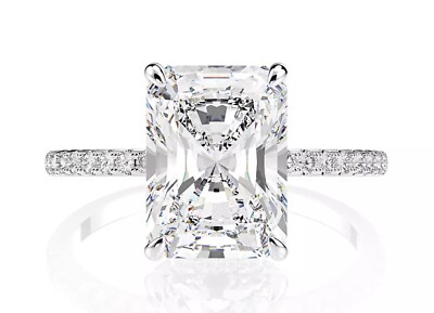 Royal Diamong Emerald Cut Ring, Lab Created Diamong Ring, Engagement Ring