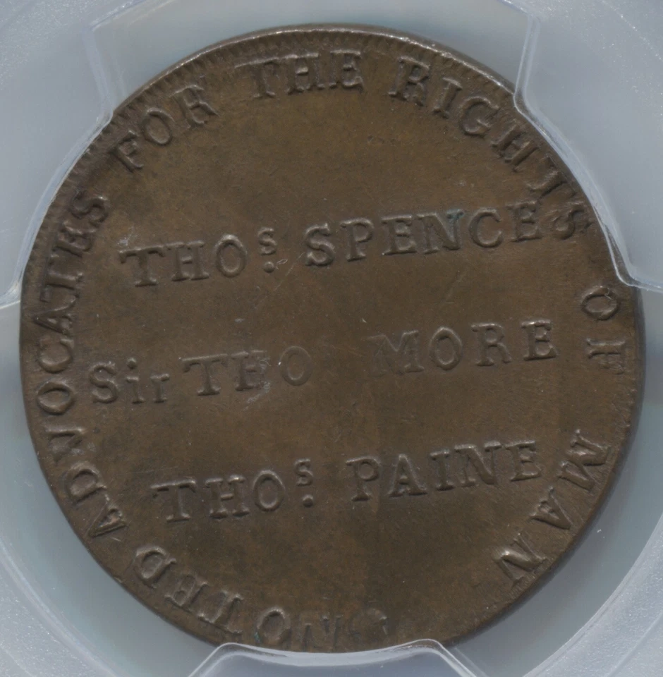 c 1790 GB Conder Halfpenny - MIDDLESEX - SPENCE - PIG MEAT - D&H 842 b - ECG 001 - Image 4 of 4