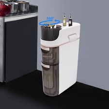 Modern Bathroom Floor Cabinet Bathroom Storage Cabinet with 2x Drawers White NEW