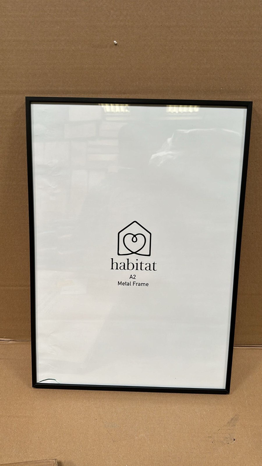 Habitat Aluminus Metal Picture Frame Black 61x43cm Wall Mounted Photo