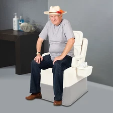 Portable Bedside Toilet Chair Shower Commode Seat Bathroom Potty Stool Adult