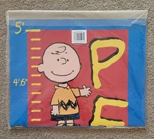 PEANUTS Growth Chart for up to 5' Tall w/Charlie Brown and Snoopy NEW IN PACKAGE