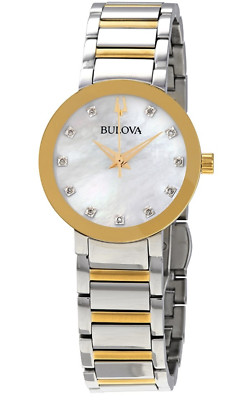 Bulova Mop Dial Two-tone Stainless Steel Quartz Ladies Watch 98P180 NEW Bulova Sutton Two Tone Quartz Women main image 3