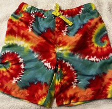 New Tucker Tate Tie Dye Boys Swimming Trunks Size 7