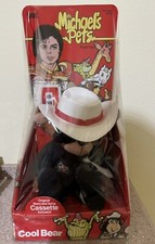 Michael Jackson Pets COOL BEAR  Plush + Cassette rare 1987 IDEAL TOYS. PERFECT