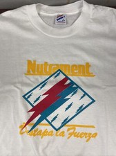 Vintage Nutrament T-Shirt Size XL Jerzees Made in USA V-Neck Rare Brand 80-90's