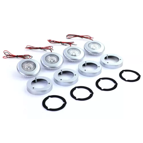 4x Luci Interne Hella Celis Argento, per Barca Caravan Camper 9 - 32 Volt - Foto 2 di 4
