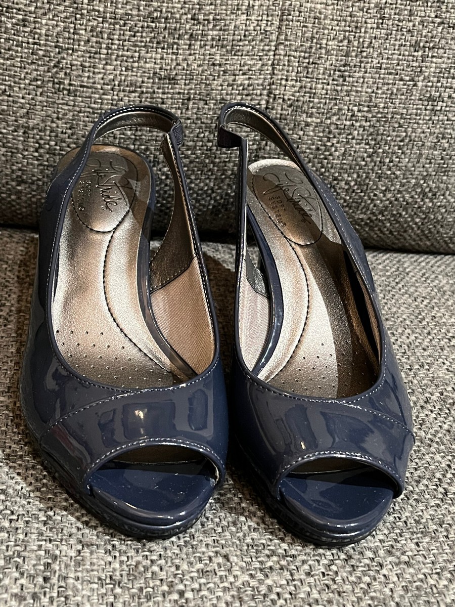 Slingback Heels Lifestride Peep Toe Pumps Life Stride Shoes