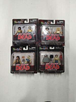 Walking Dead Minimates lot of 8 Michonne, Carl, Sophia, Morgan and Governor 
