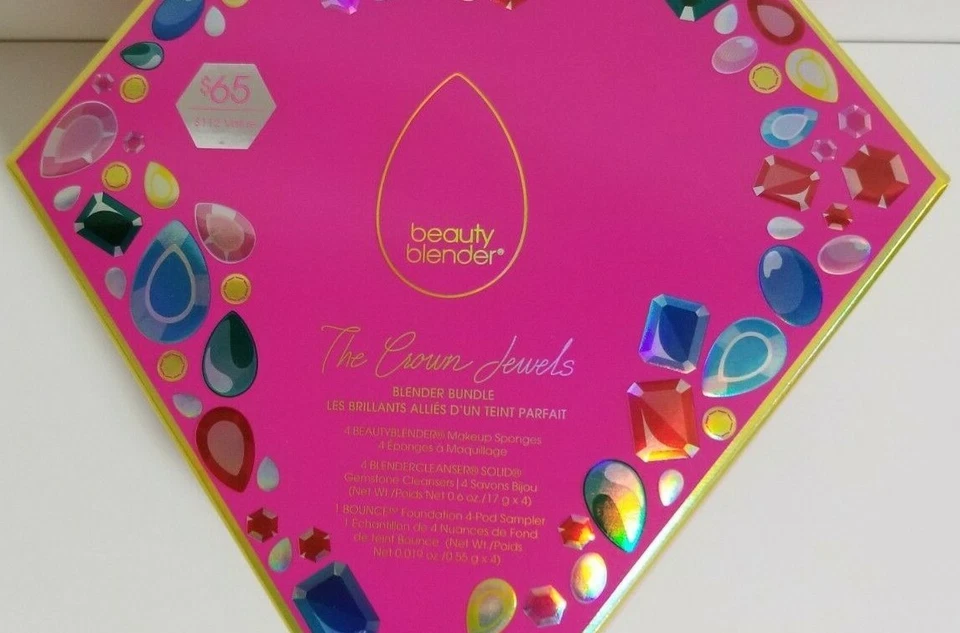 Beauty Blender The Crown Jewels Blender Paquete Nuevo En Caja 4 Esponjas 4 Limpiadores Foto 2 de 4