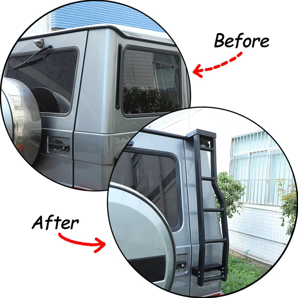 Escalera de aluminio para puerta trasera de coche Mercedes-Benz Clase G 2004-2018 Foto 3 de 4